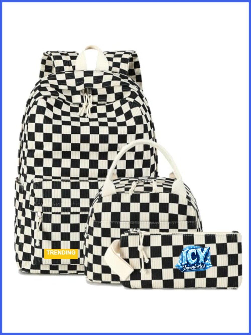 Girls School Backpack Set with Lunch Bag and Pencil Case, Fits 15 inch Laptop